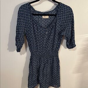 Hollister Navy Floral Patterned dress
